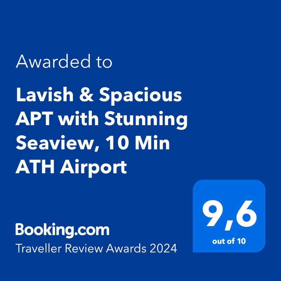 Lavish & Spacious Apt With Stunning Seaview, 10 Min Ath Airport Loútsa Exterior foto